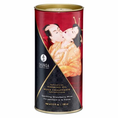Shunga - Warming Oil Sparkling Strawberry Wine 100 ml - Bild 3