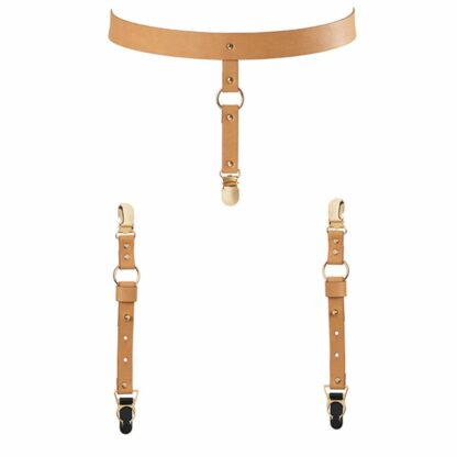 Bijoux Indiscrets - Maze Suspender Belt Brown