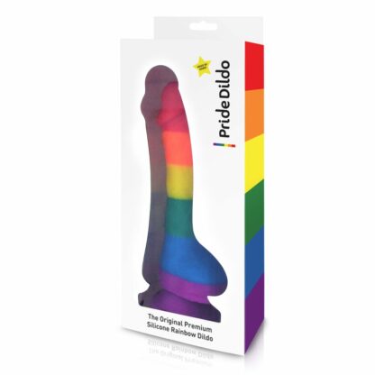 Pride Dildo - Silicone Rainbow Dildo with Balls - Bild 3