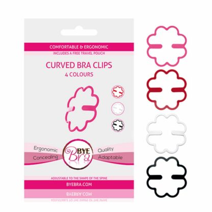 Bye Bra - Curved Bra Clips Red & Pink & Brown & Black & White