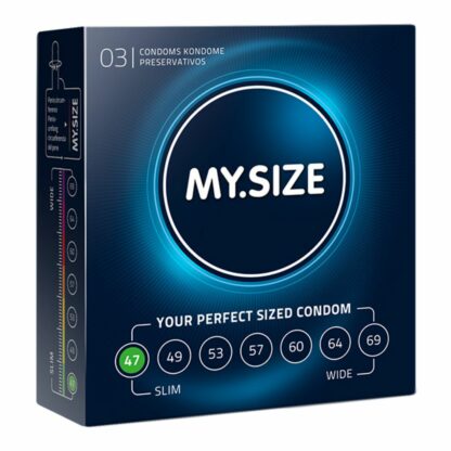 My Size - Natural Latex Condom 47 Width 3 pcs