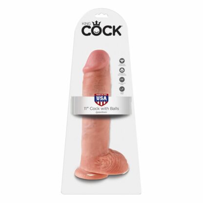 King Cock - Cock 11 Inch with Balls Flesh - Bild 3