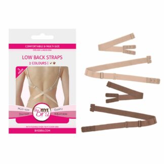 Bye Bra - Flexible Low Back Straps 2-Hook Nude (2x)